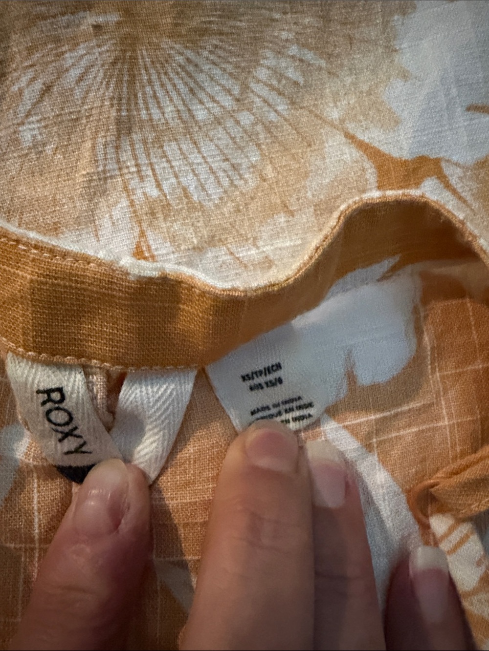 Roxy Mustard Yellow & White Floral Button-Front Romper - Picture 3 of 3